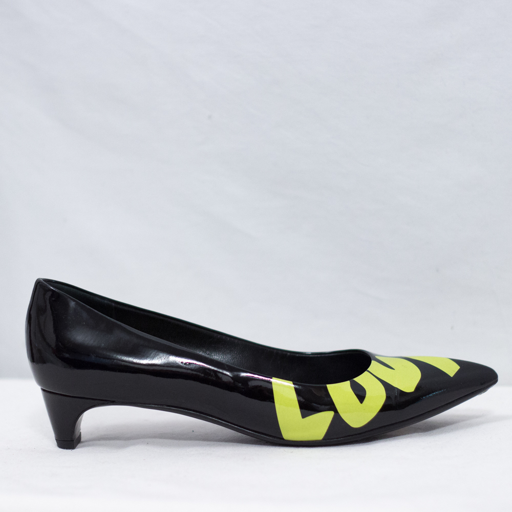 Trésor de femme Louis Vuitton escarpins noir et vert